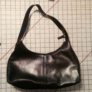 Vintage Cristian made in Italy black leather purse